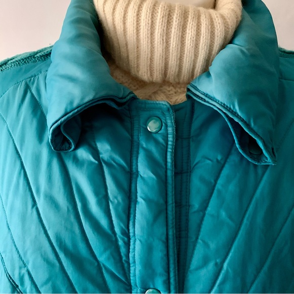 v i n t a g e :: Puffy Sunburst Quilted Cable Knit Coat - Picture 6 of 16